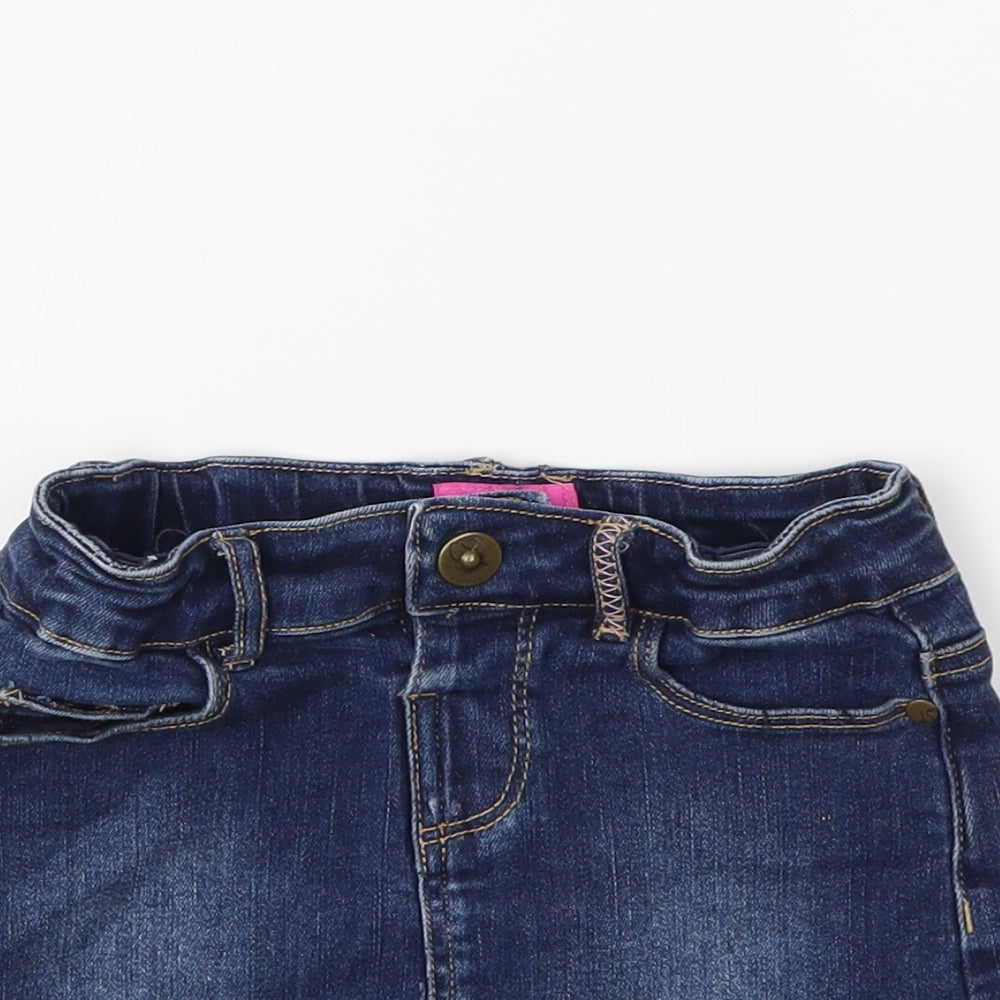 Joules Girls Blue  Denim Mini Skirt Size 4 Years