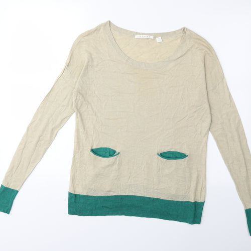 Trenery Womens Beige  Knit Pullover Jumper Size XS