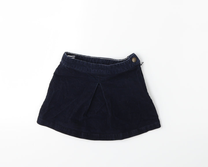 Petit Ami Girls Blue Corduroy Mini Skirt Size 4 Years