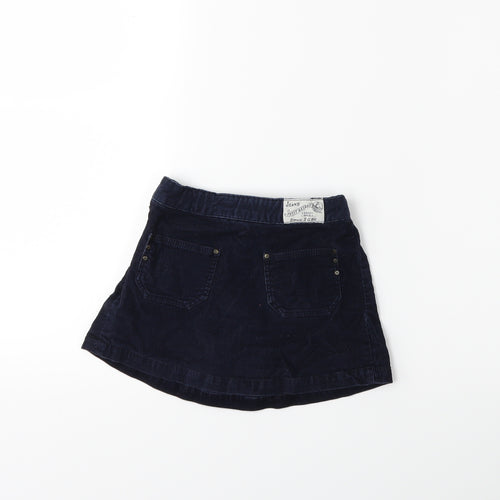 Petit Ami Girls Blue  Corduroy Mini Skirt Size 4 Years
