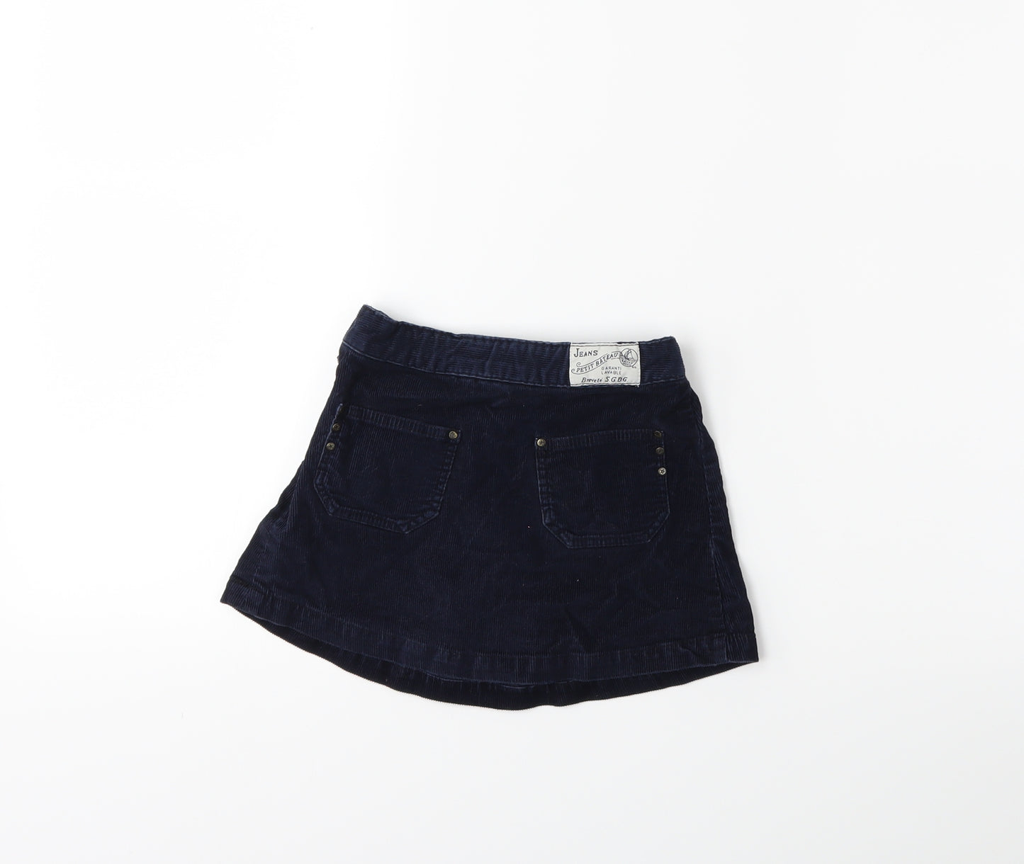 Petit Ami Girls Blue  Corduroy Mini Skirt Size 4 Years