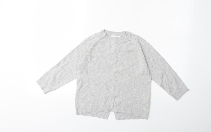 Zara Girls Green Knit Pullover Jumper Size 7 Years