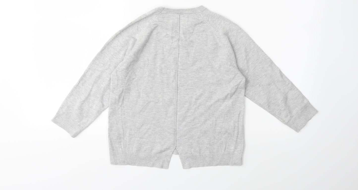 Zara Girls Green  Knit Pullover Jumper Size 7 Years