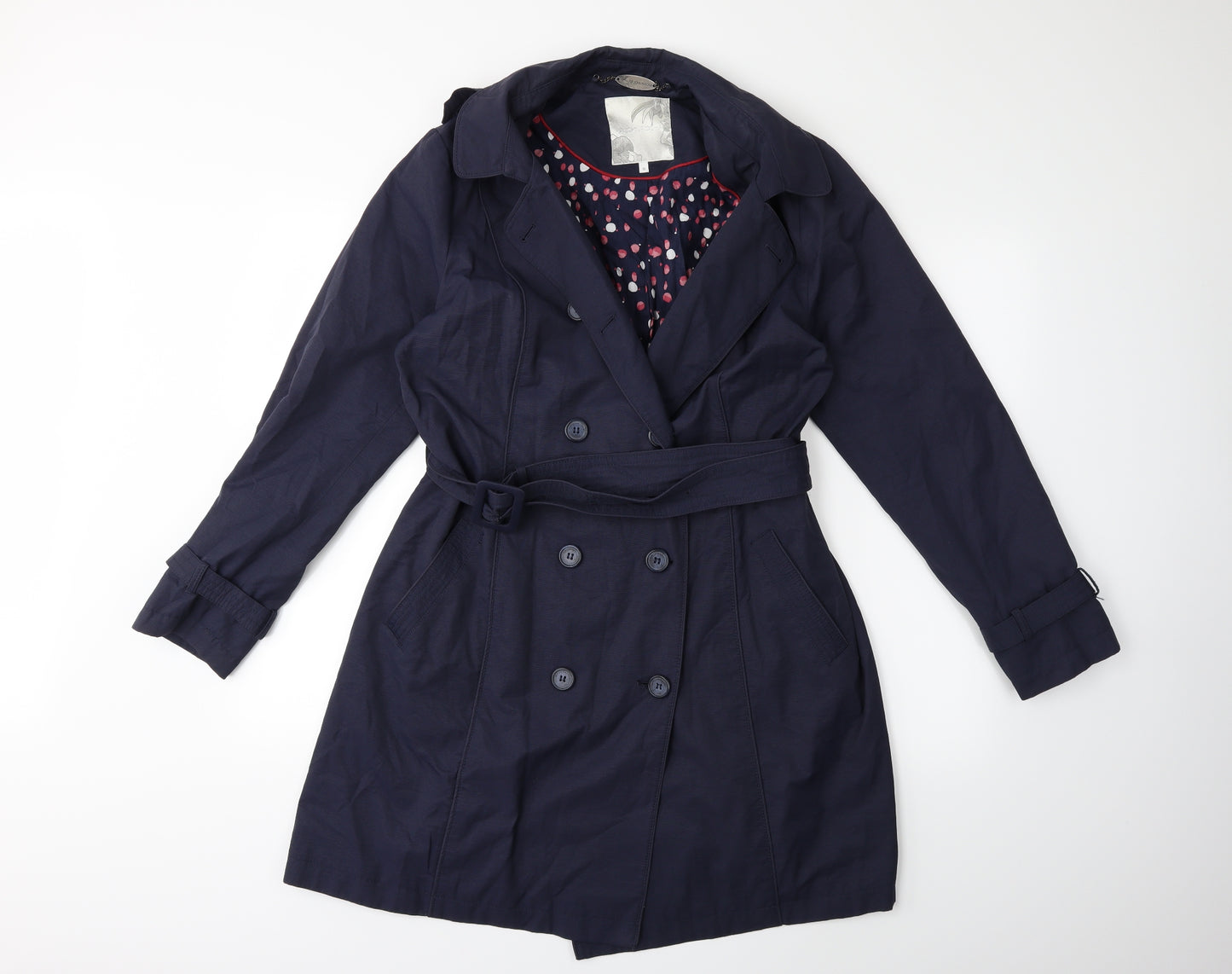 RJR.John Rocha Womens Black   Trench Coat Coat Size 10