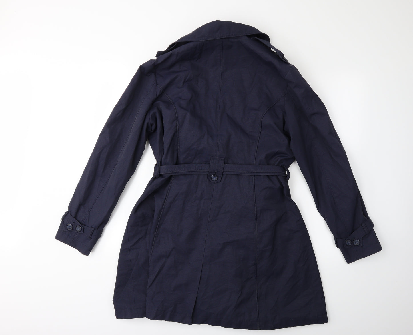 RJR.John Rocha Womens Black   Trench Coat Coat Size 10