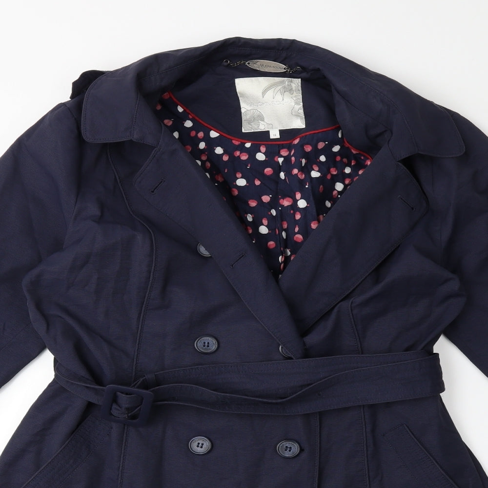 RJR.John Rocha Womens Black   Trench Coat Coat Size 10