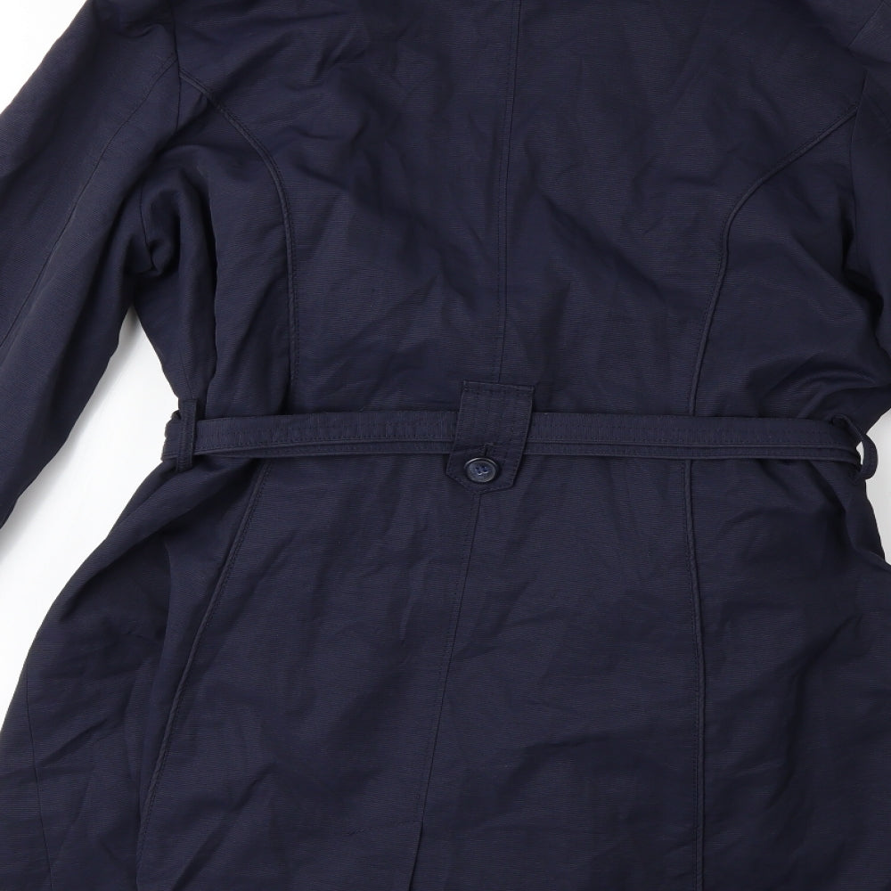 RJR.John Rocha Womens Black   Trench Coat Coat Size 10