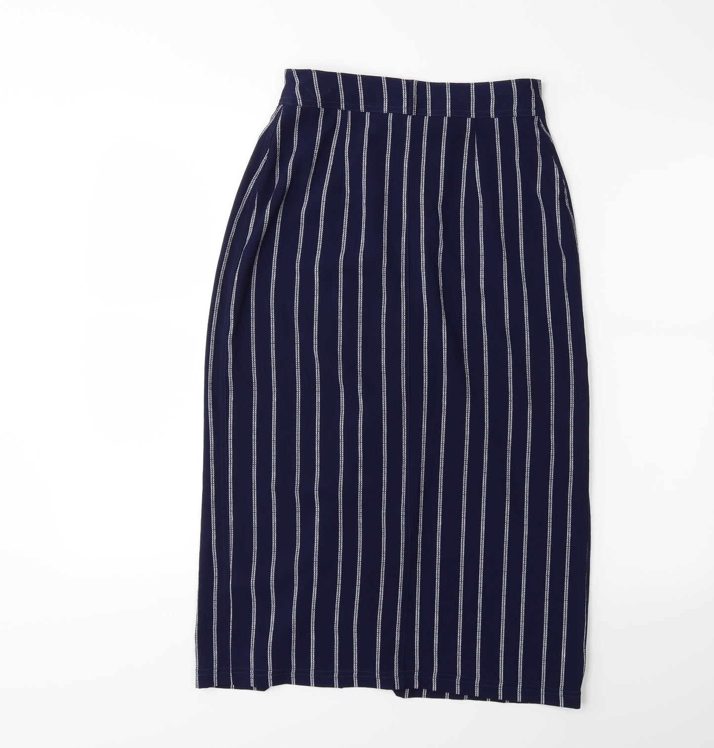New Look Womens Blue Striped  A-Line Skirt Size 6