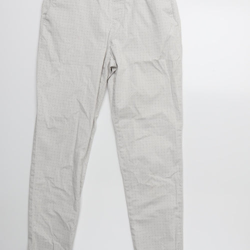 Uniqlo Womens White Geometric  Trousers  Size 28 in L27 in