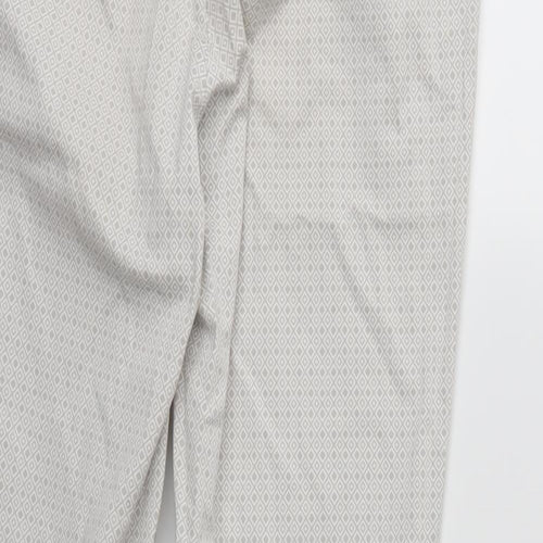Uniqlo Womens White Geometric  Trousers  Size 28 in L27 in