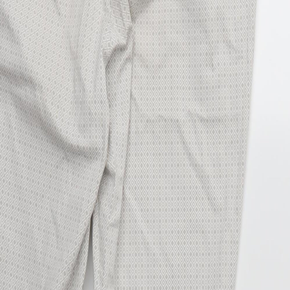 Uniqlo Womens White Geometric  Trousers  Size 28 in L27 in