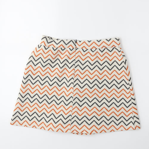 Atmosphere Womens White Striped  Mini Skirt Size 10