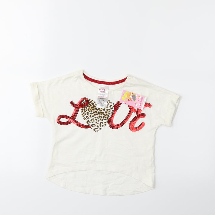 evie Baby White Basic T-Shirt Size 12 Months