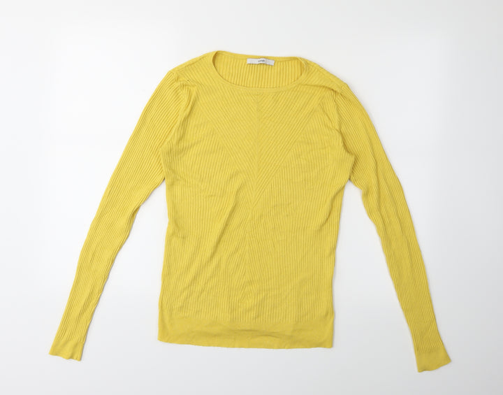 George Womens Yellow  Knit Pullover Jumper Size 12