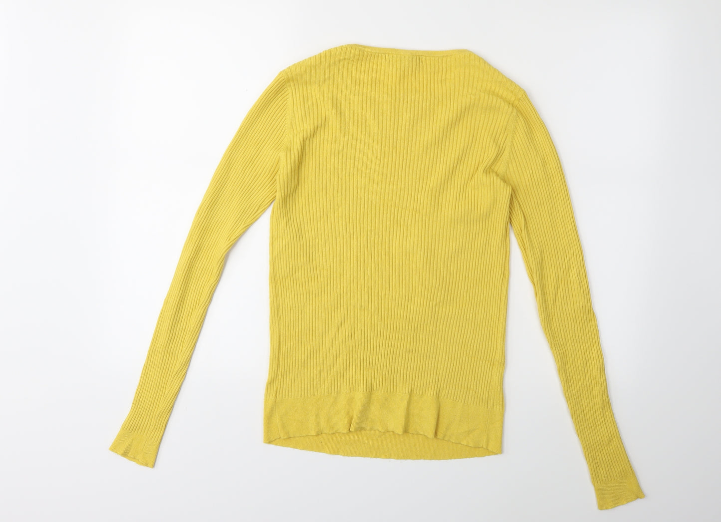 George Womens Yellow  Knit Pullover Jumper Size 12