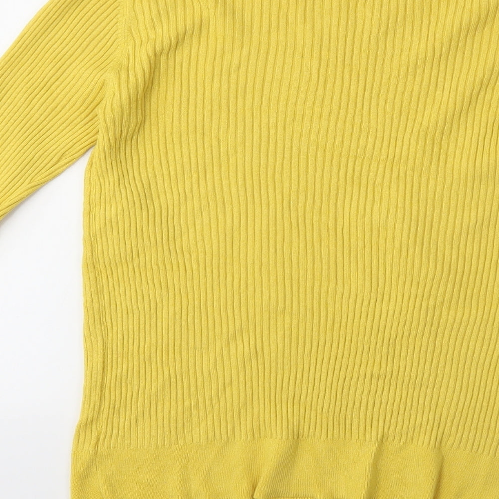 George Womens Yellow  Knit Pullover Jumper Size 12