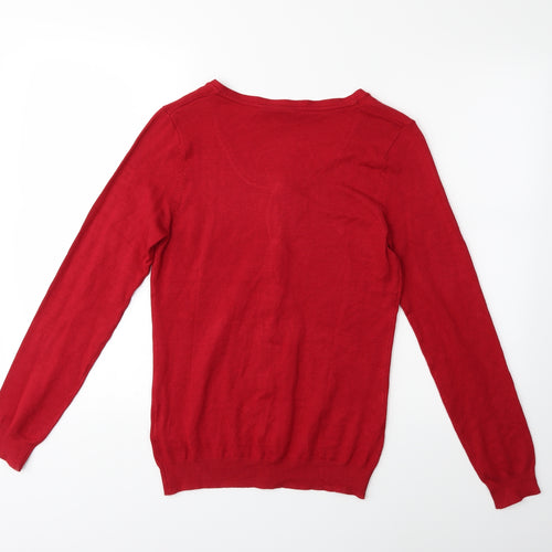 ESMARA Womens Red  Knit Cardigan Jumper Size 10