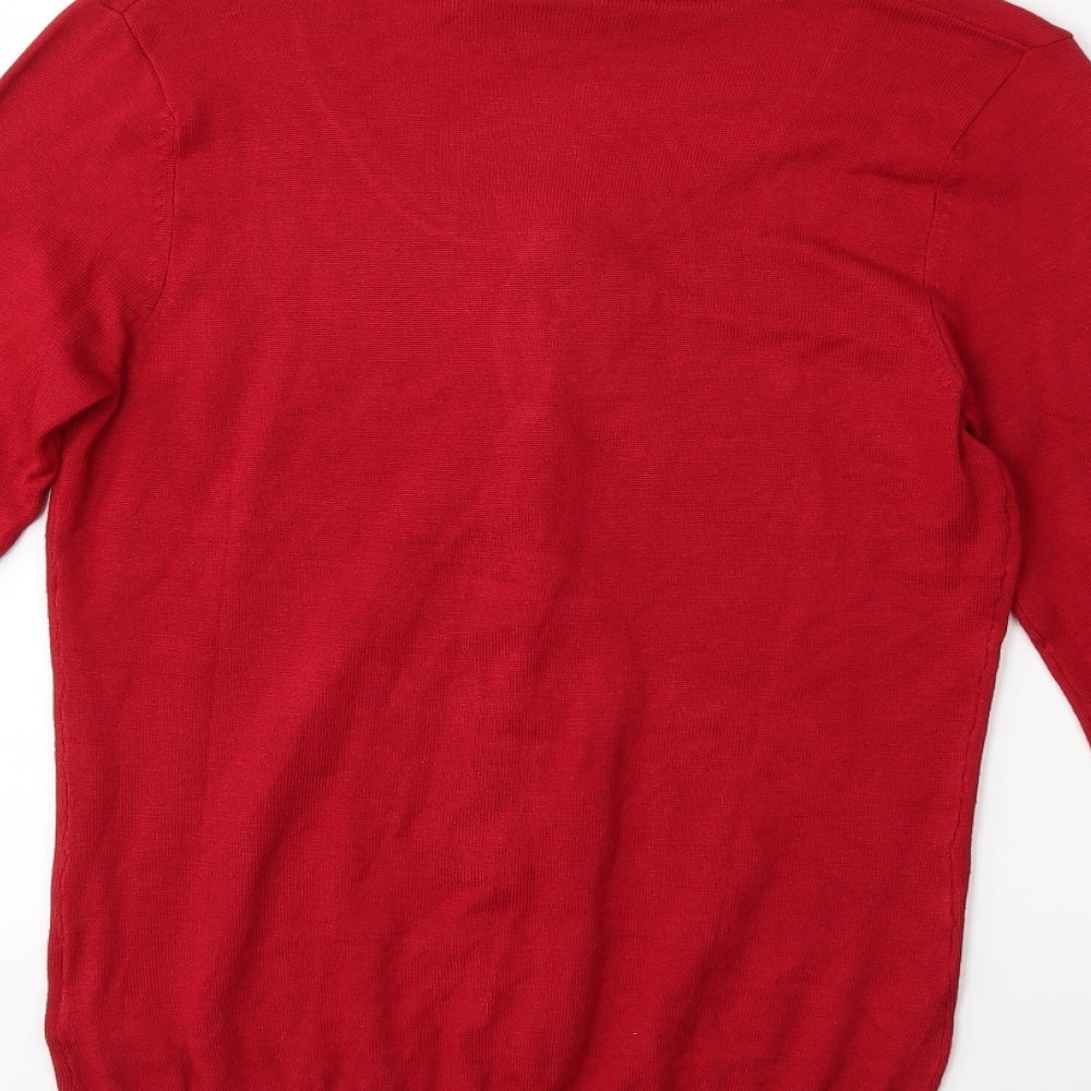 ESMARA Womens Red  Knit Cardigan Jumper Size 10