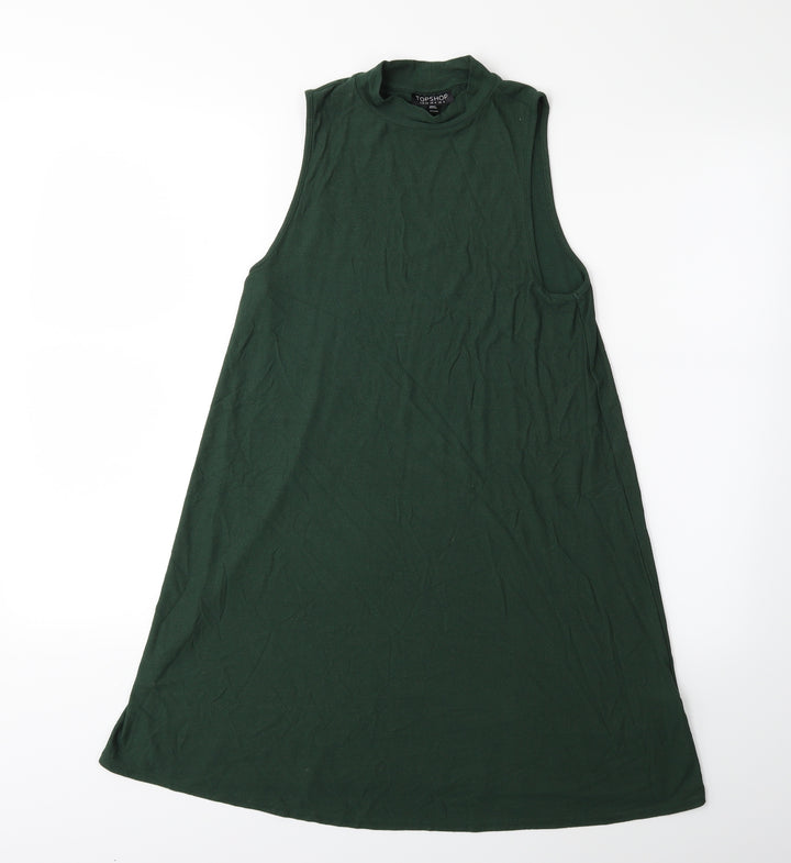Topshop Womens Green Basic Tank Size 8