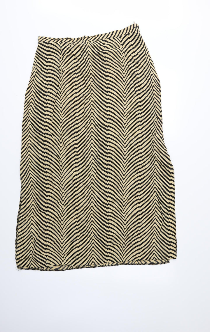 Hamells Womens Beige Animal Print A-Line Skirt Size 32 in