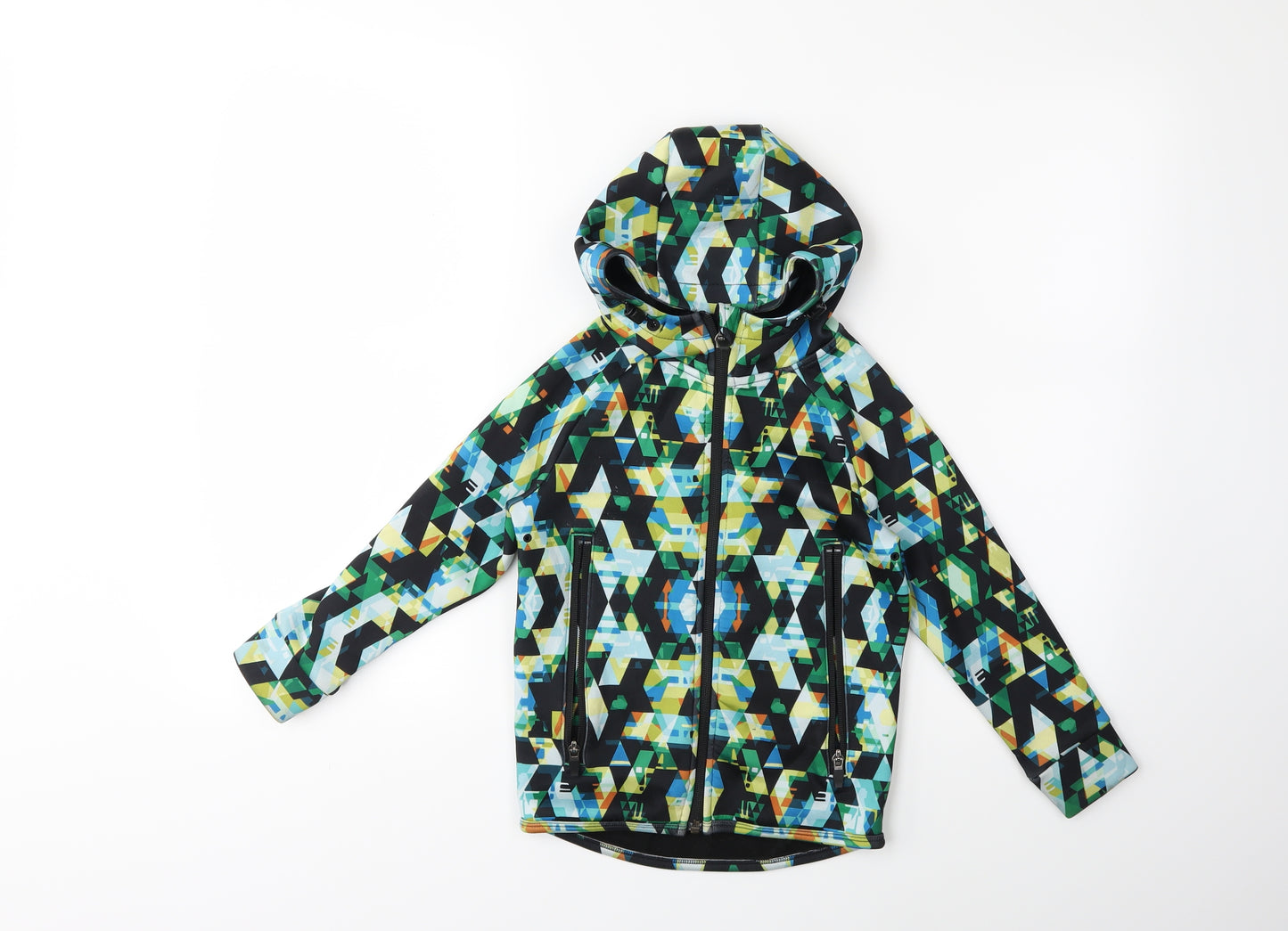NEXT Boys Black Geometric  Pullover Hoodie Size 5 Years