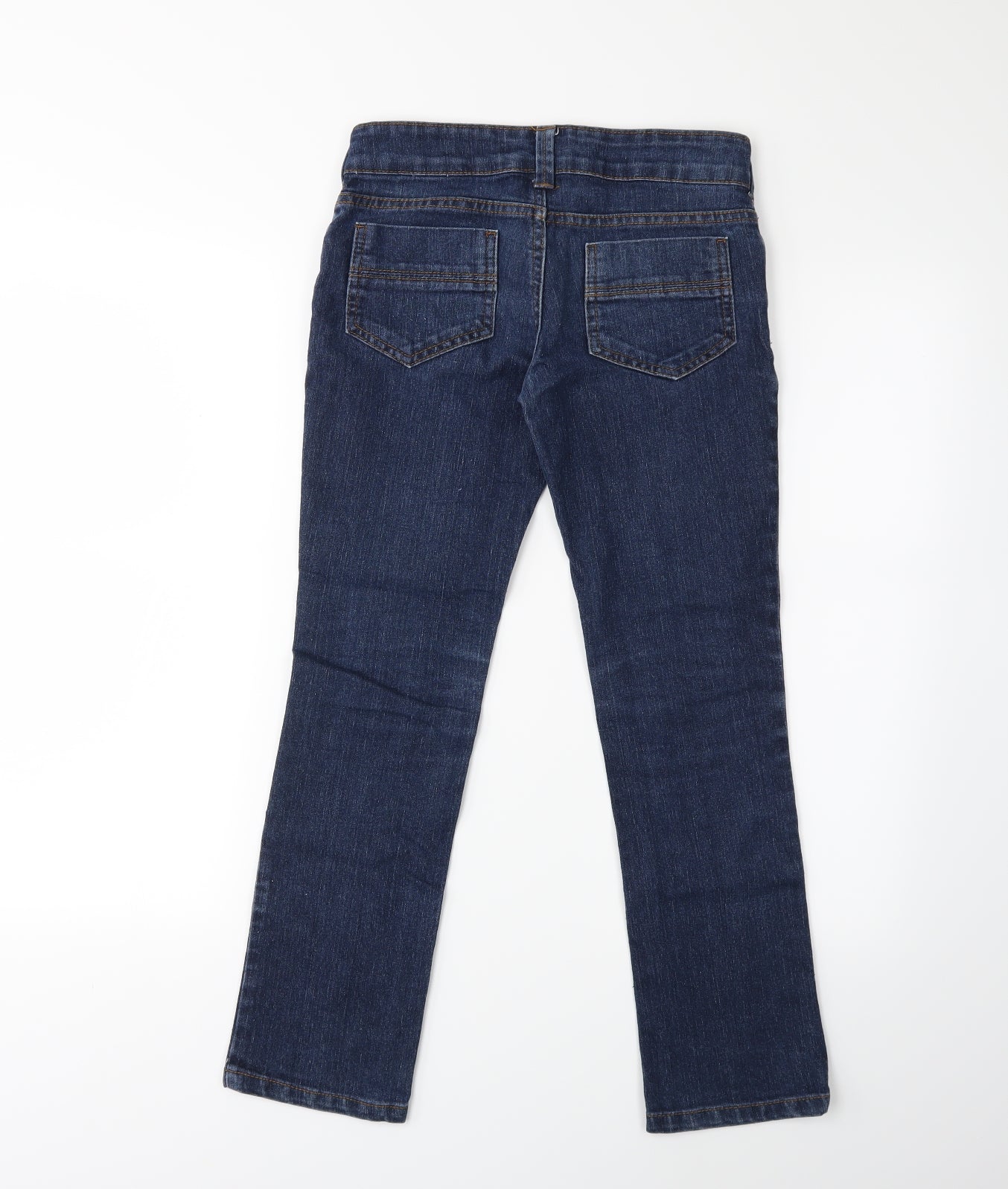 Preworn Girls Blue  Denim Straight Jeans Size 10-11 Years