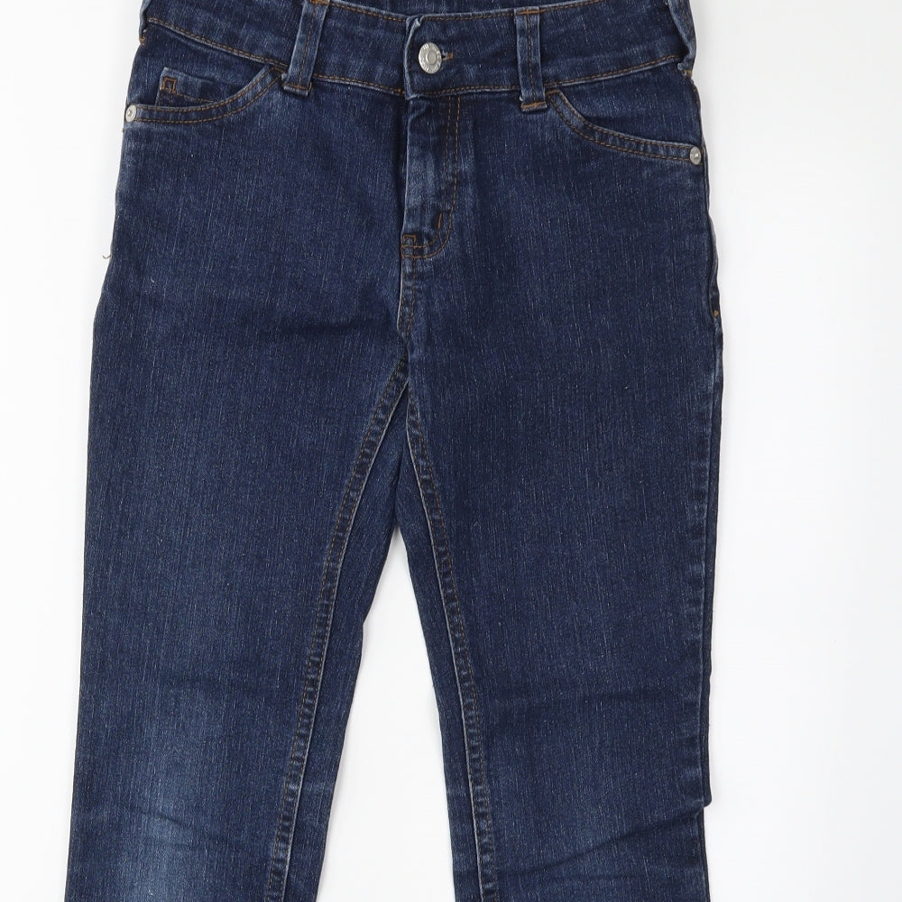Preworn Girls Blue  Denim Straight Jeans Size 10-11 Years