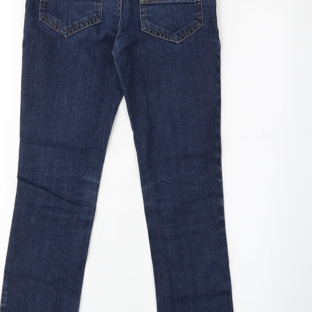 Preworn Girls Blue  Denim Straight Jeans Size 10-11 Years