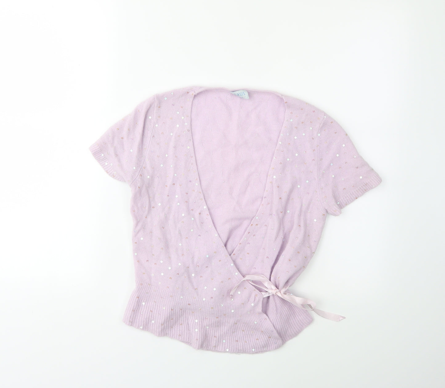 Oasis Womens Purple  Knit Cardigan Jumper Size 12