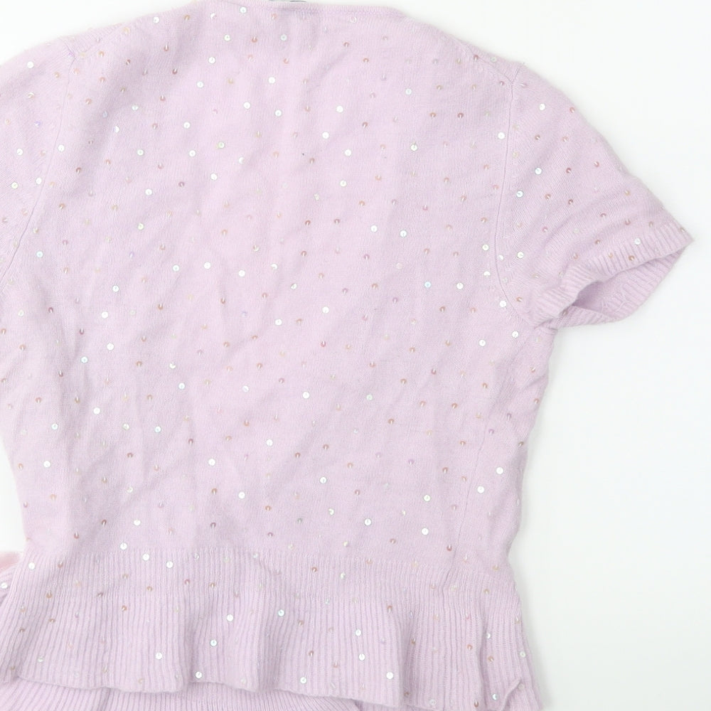 Oasis Womens Purple  Knit Cardigan Jumper Size 12