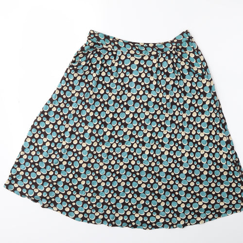 pretty vacant Womens Brown Polka Dot  Flare Skirt