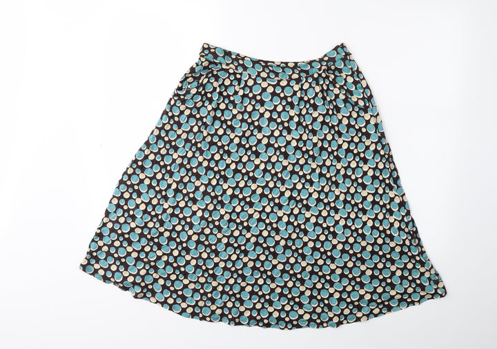 pretty vacant Womens Brown Polka Dot Flare Skirt