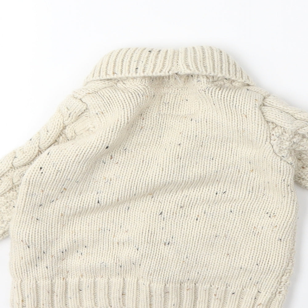 Rebel Baby Beige  Knit Cardigan Jumper Size 9-12 Months