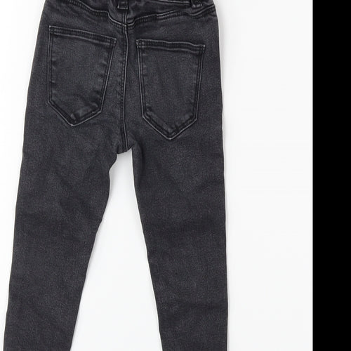 Denim & Co. Baby Black  Denim Snow Pants Jeans Size 12-18 Months