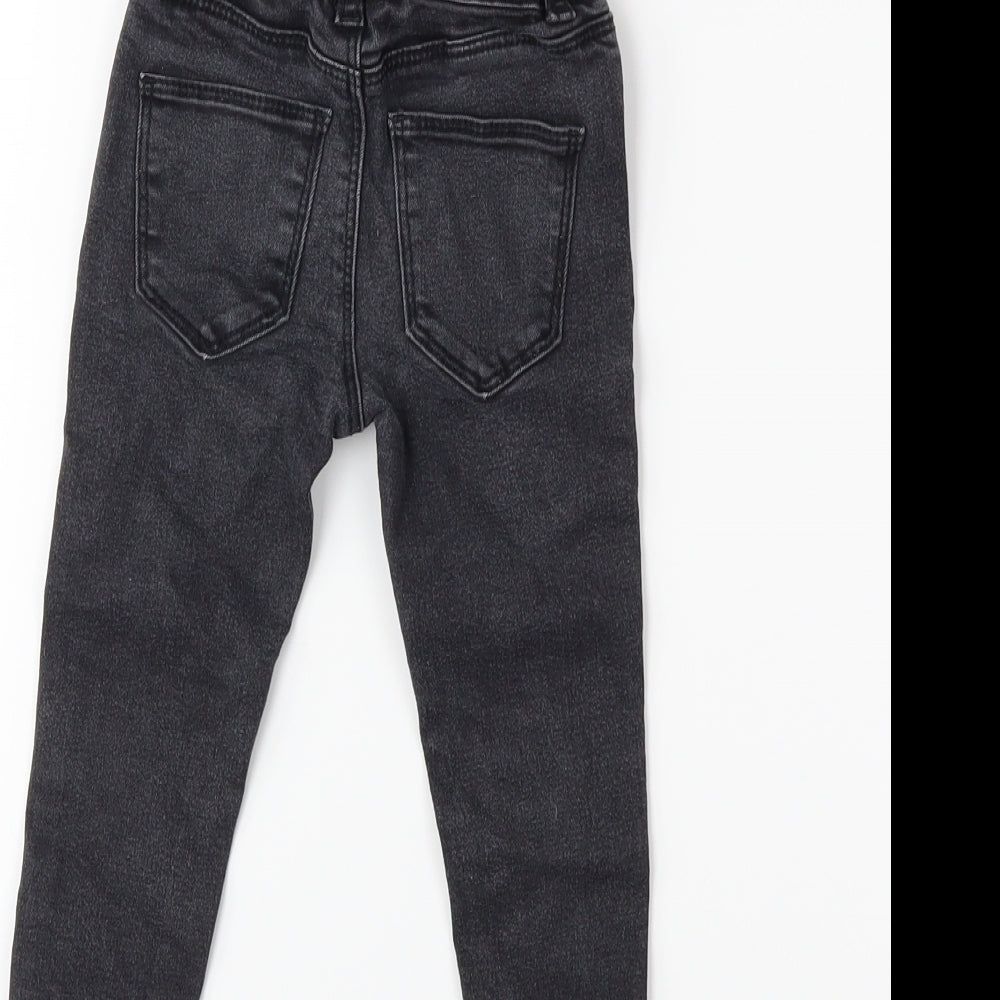 Denim & Co. Baby Black  Denim Snow Pants Jeans Size 12-18 Months
