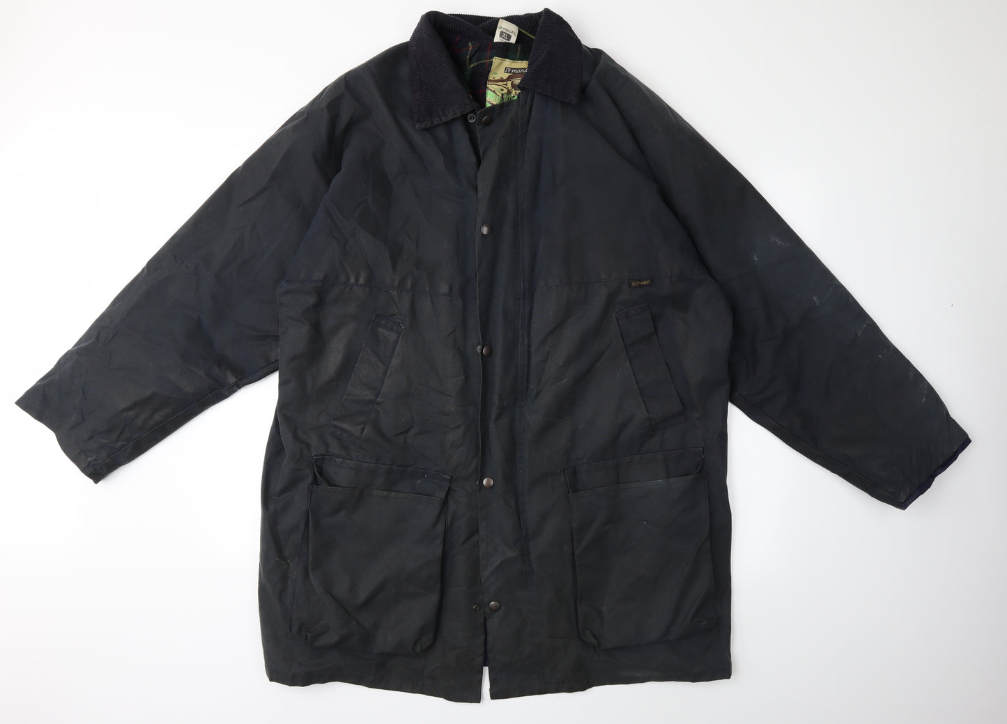St.Micheal Mens Blue   Overcoat Coat Size XL