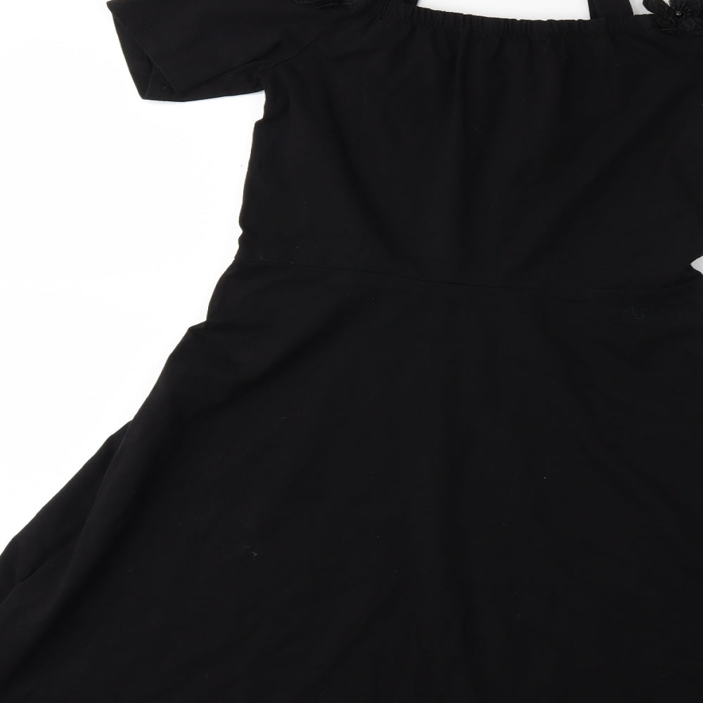 Dorothy Perkins Womens Black   Fit & Flare  Size 10