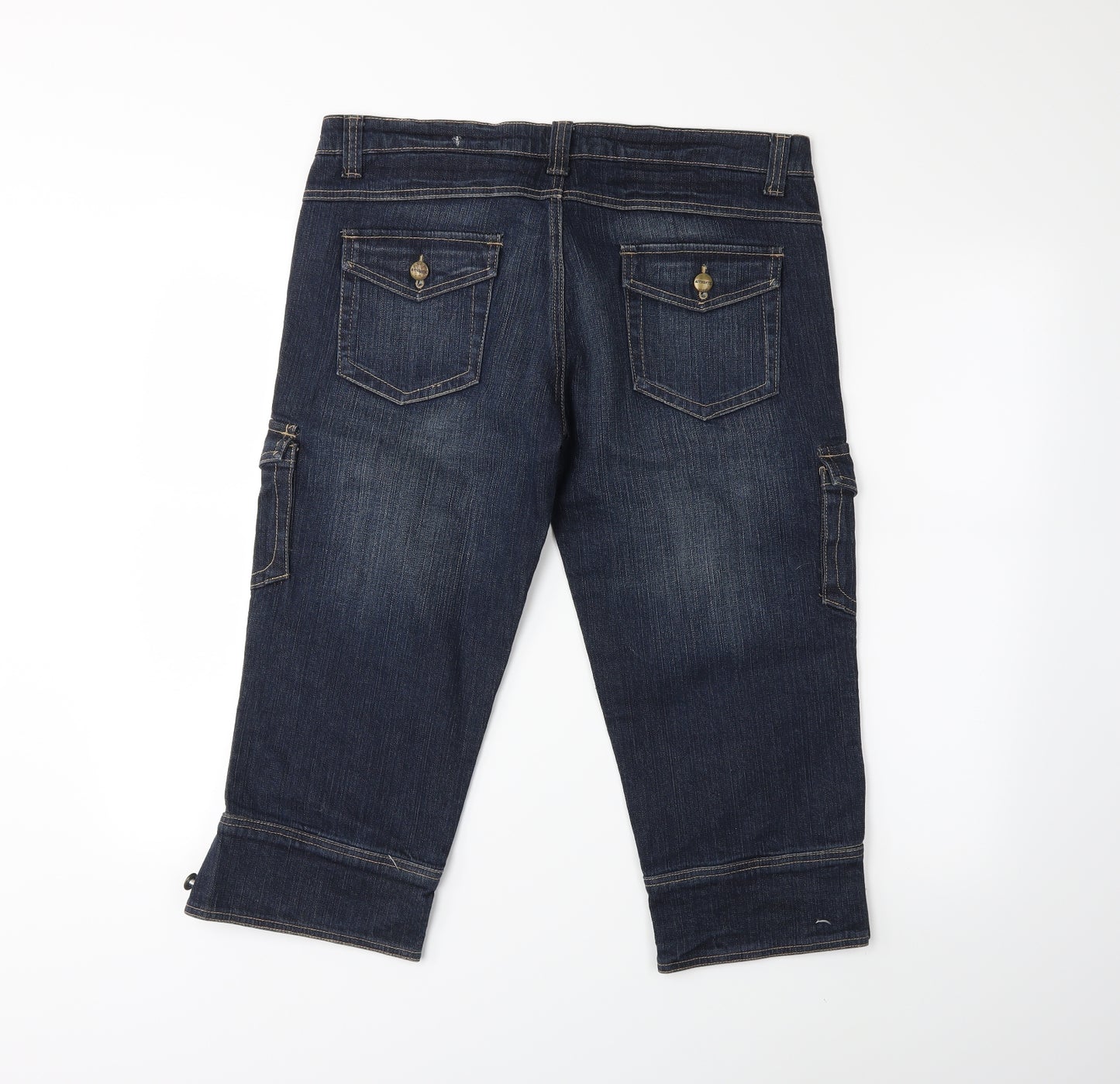 Vintage Denim Womens Blue  Denim Cropped Jeans Size 14 L20 in