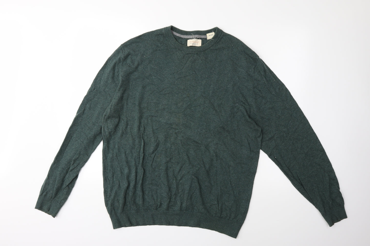Preworn Mens Green  Knit Pullover Jumper Size L