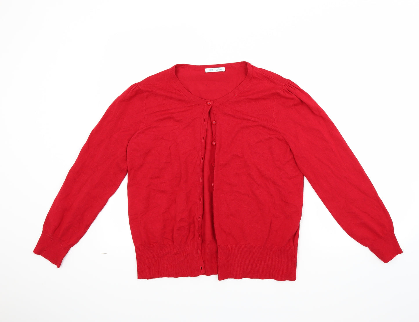 Marks and Spencer Womens Red   Cardigan Jumper Size 16