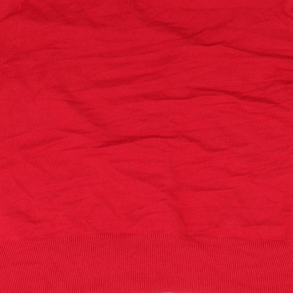 Marks and Spencer Womens Red   Cardigan Jumper Size 16