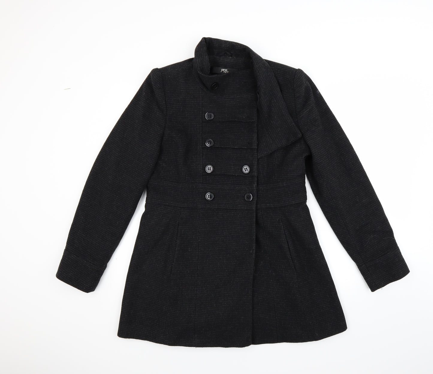 Jane Norman Womens Black   Pea Coat Coat Size 14