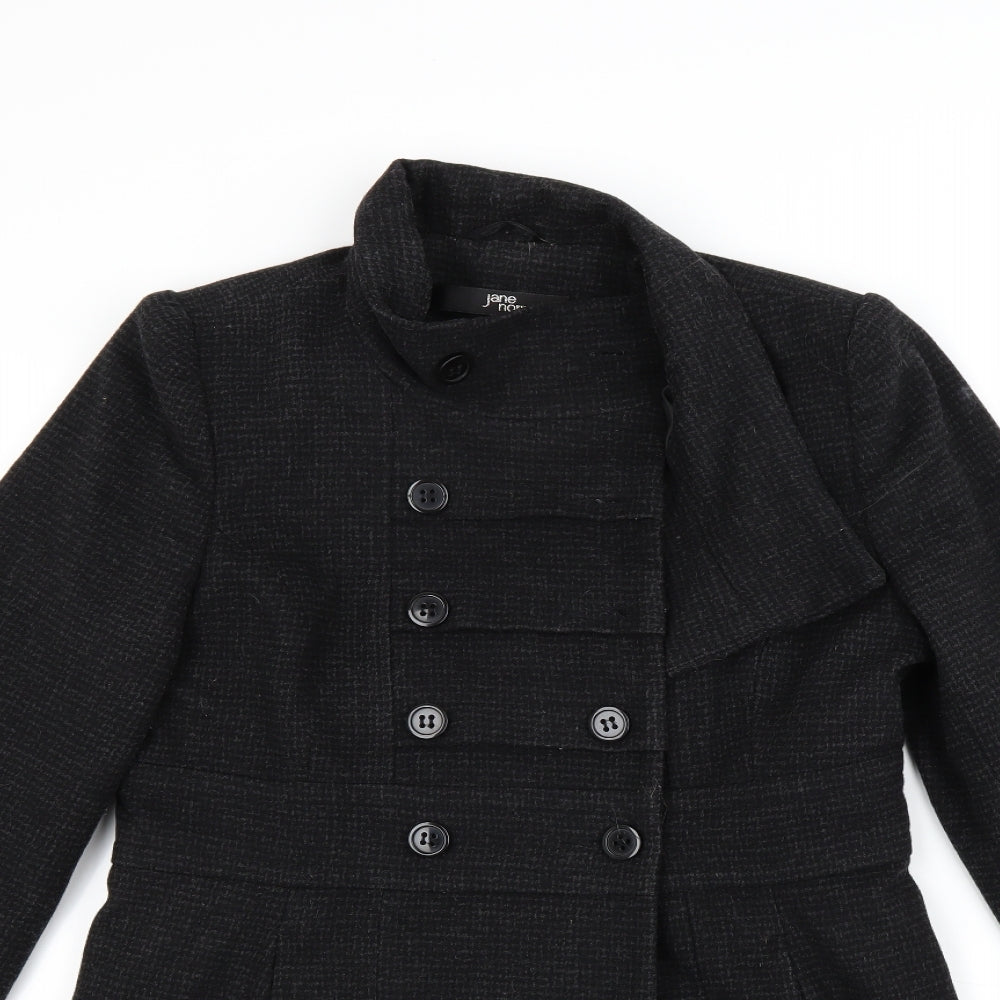 Jane Norman Womens Black   Pea Coat Coat Size 14
