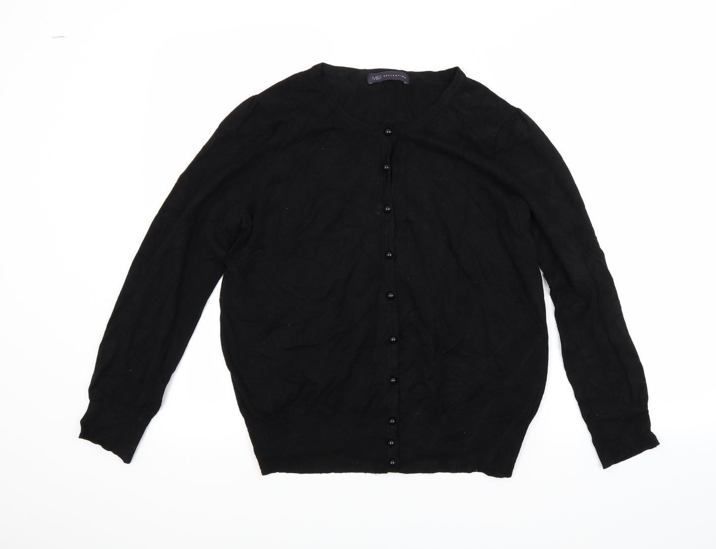 Marks and Spencer Womens Black   Cardigan Jumper Size M