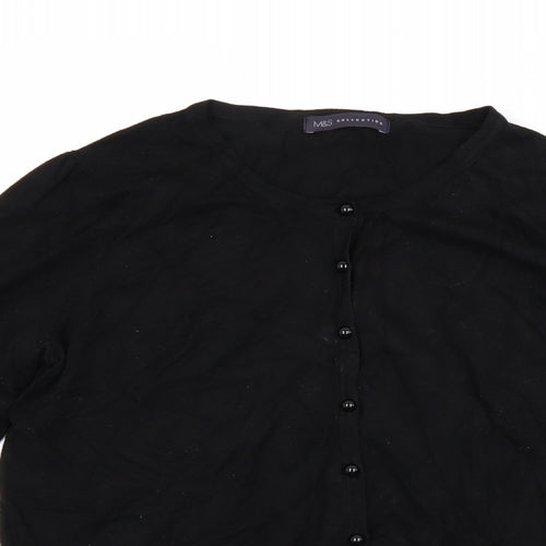 Marks and Spencer Womens Black   Cardigan Jumper Size M