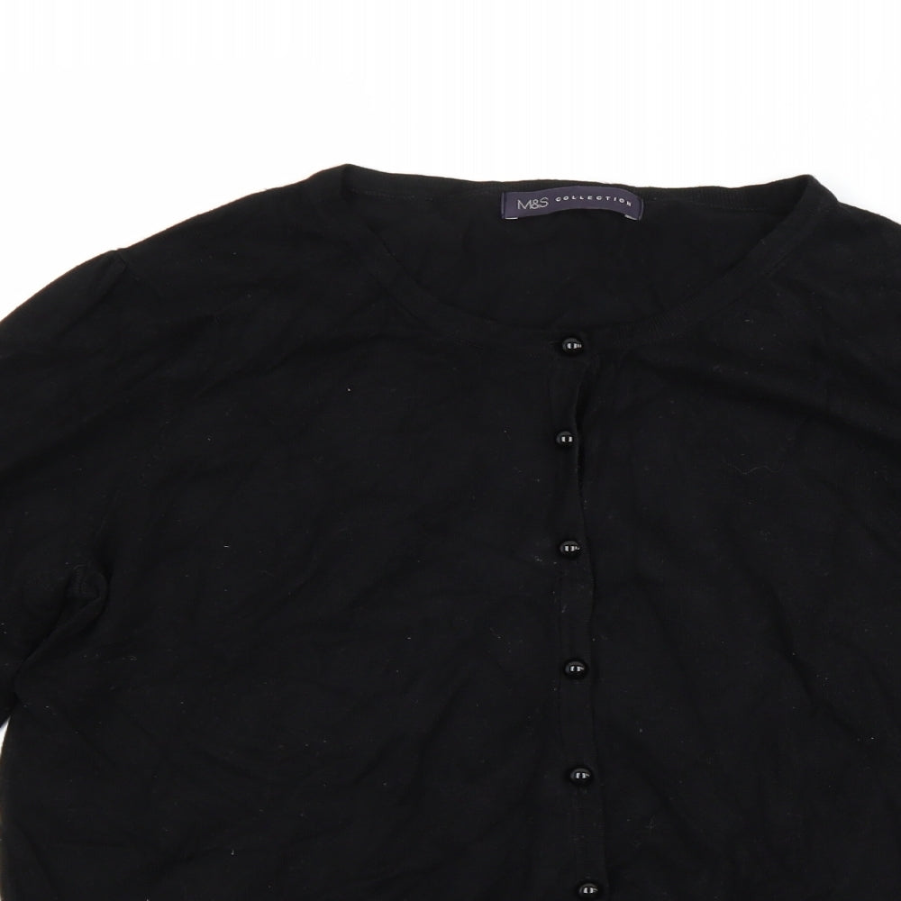 Marks and Spencer Womens Black   Cardigan Jumper Size M