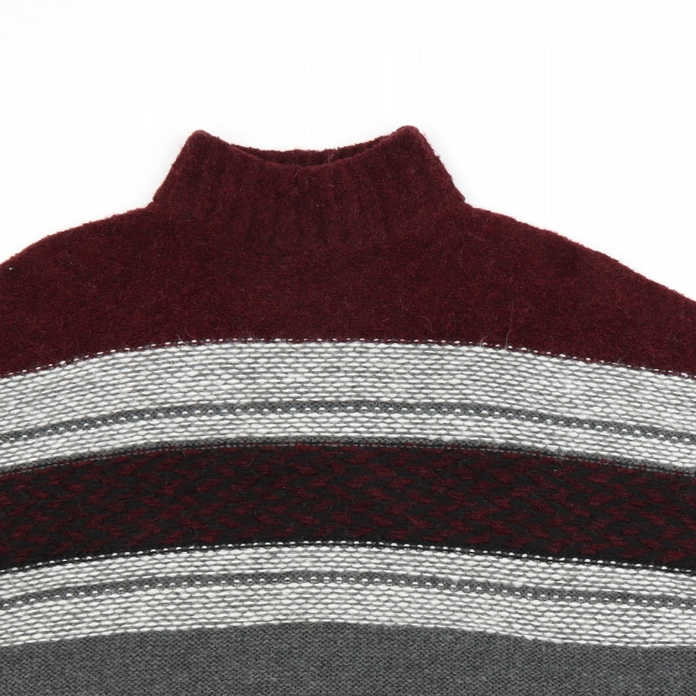 George Womens Red Striped  Pullover Jumper Size S
