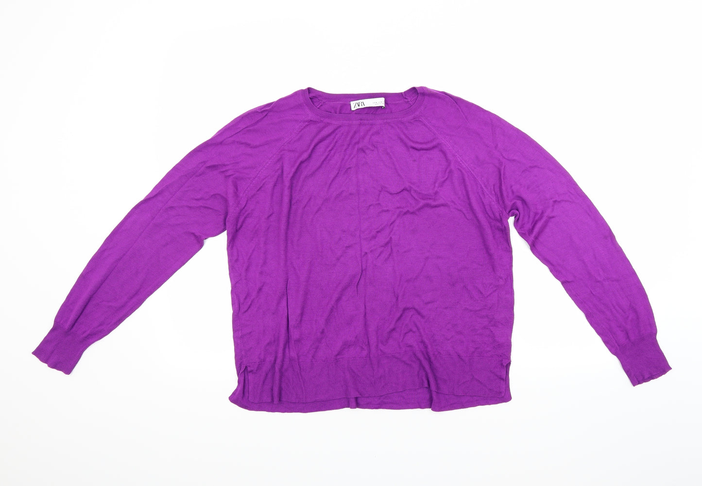 Zara Womens Purple   Pullover Jumper Size M