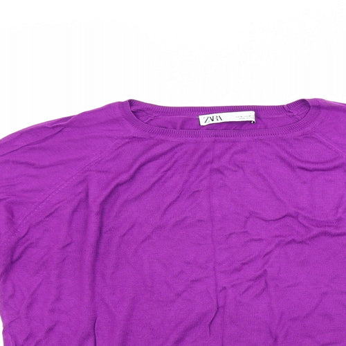 Zara Womens Purple   Pullover Jumper Size M