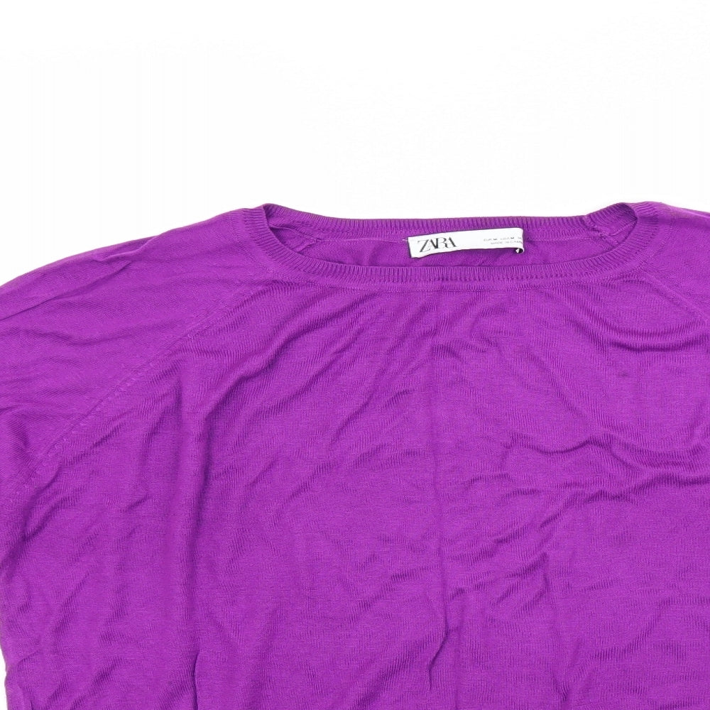 Zara Womens Purple   Pullover Jumper Size M